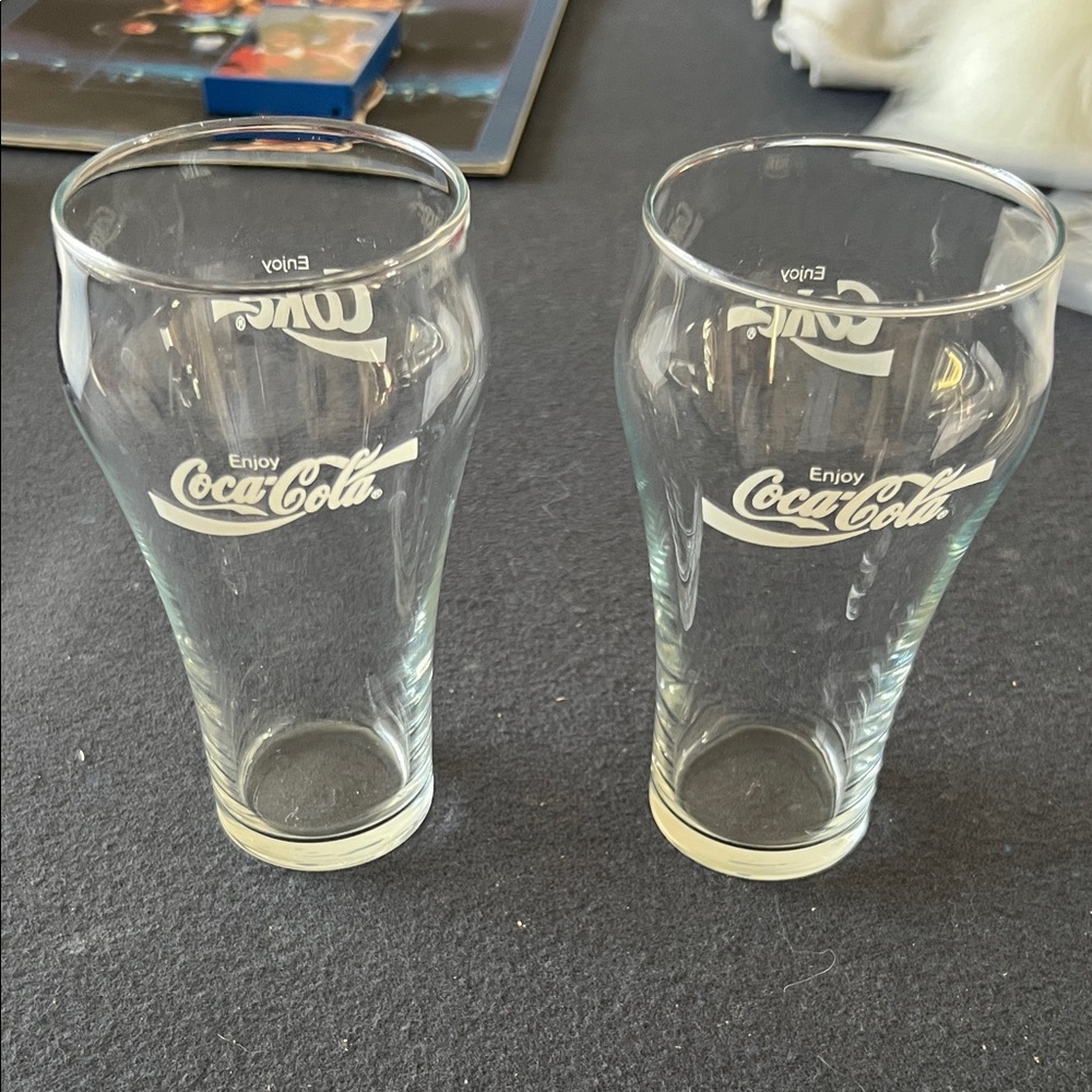 Vintage Coca-Cola Glass Set of 2 no chips
